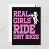 Carte Postale Cadeaux Braap Femmes Motocross Dirt Bike (Devant / Derrière)