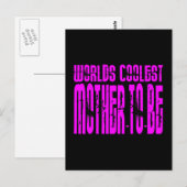 Carte Postale Cadeaux cool : Mondes roses la mère la plus cool à (Devant / Derrière)