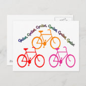 Carte Postale Cadeaux Cyclistes, Manie Vélo ! (Devant / Derrière)