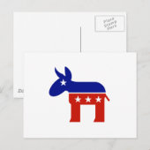 Carte Postale Cadeaux d'âne de Démocrate (Devant / Derrière)