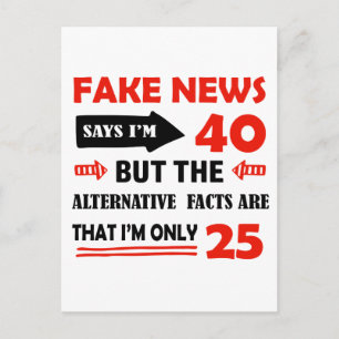 Carte Postale Cadeaux d'anniversaire de 40e année