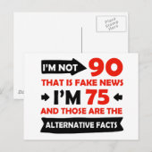 Carte Postale Cadeaux d'anniversaire de 90e année (Devant / Derrière)