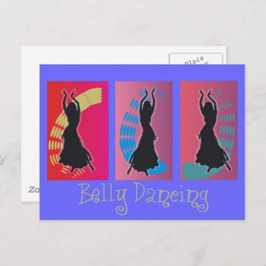 Carte Postale Cadeaux d'art de danse du ventre (Devant / Derrière)