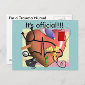 Carte Postale Cadeaux d'art de l'infirmière de trauma (Devant / Derrière)