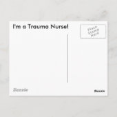 Carte Postale Cadeaux d'art de l'infirmière de trauma (Dos)