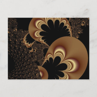 Carte Postale Cadeaux d'art fractal pétal Brown noir de ballon