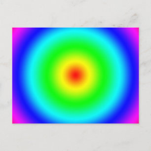 Carte Postale Cadeaux d'art psychédélique : Cercles arc-en-ciel 