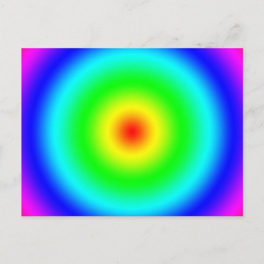 Carte Postale Cadeaux d'art psychédélique : Cercles arc-en-ciel  (Devant)