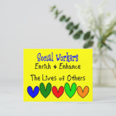 Carte Postale Cadeaux d'assistant social (Debout devant)