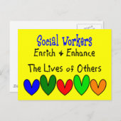 Carte Postale Cadeaux d'assistant social (Devant / Derrière)