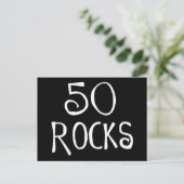 Carte Postale Cadeaux de 50e anniversaire, 50 ROCKS (Debout devant)