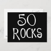 Carte Postale Cadeaux de 50e anniversaire, 50 ROCKS (Devant / Derrière)