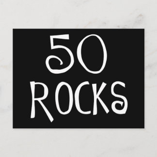 Carte Postale Cadeaux de 50e anniversaire, 50 ROCKS