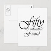 Carte Postale Cadeaux de 50e anniversaire - Cinquante, l'ultime  (Devant / Derrière)