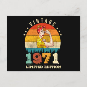 Carte Postale Cadeaux de 51 ans 1971 Vintage 51e anniversaire Fe