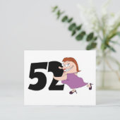 Carte Postale Cadeaux de 52e anniversaire - Drôle dessin animé a (Debout devant)