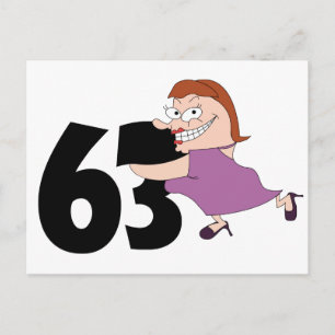 Carte Postale Cadeaux de 53e anniversaire - Drôle dessin animé a