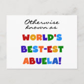 Carte Postale Cadeaux de Abuela autrement connus comme les meill (Devant)