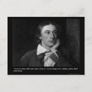 Carte Postale Cadeaux de citation d'amour de Keats T-shirts etc