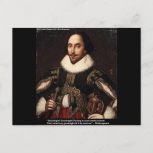 Carte Postale Cadeaux de citation d'amour de Shakespeare "Bonne