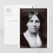 Carte Postale Cadeaux de citation de Louisa May Alcott & "Object (Devant / Derrière)