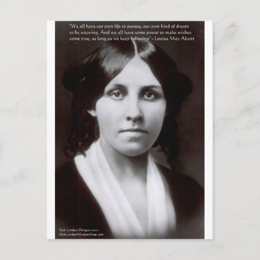 Carte Postale Cadeaux de citation de Louisa May Alcott & "Object (Devant)