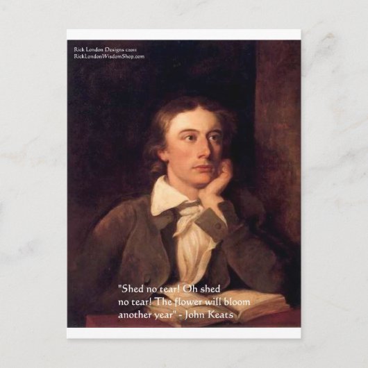 Carte Postale Cadeaux de citations de John Keats "Blossom" T-shi (Devant)