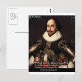 Carte Postale Cadeaux de citations Shakespeare Halloween "Hell C (Devant / Derrière)