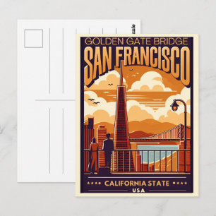 Carte Postale Cadeaux de couple vintage San Francisco, CA