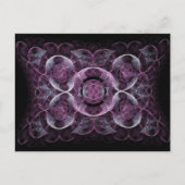 Carte Postale Cadeaux de design d'art fractal Abstrait violet (Devant)