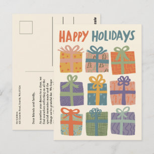 Carte Postale CADEAUX DE FÊTES HEUREUSES Noël PERSONNALISÉ