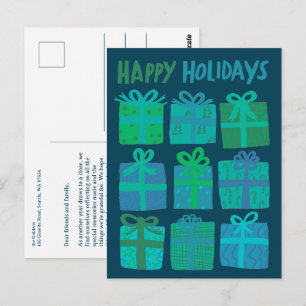 Carte Postale CADEAUX DE FÊTES HEUREUSES Noël PERSONNALISÉ