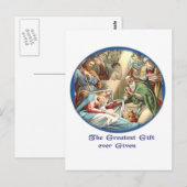 Carte Postale Cadeaux de la nativité Jésus (Devant / Derrière)