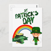 Carte Postale Cadeaux de la Saint Patrick (Devant / Derrière)