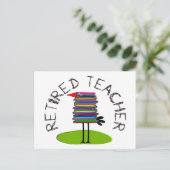 Carte Postale Cadeaux de l'enseignant retraité "Book Bird" (Debout devant)