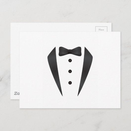 Carte Postale Cadeaux de mariage Tuxedo et accessoires pour mari (Devant / Derrière)