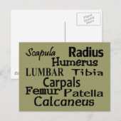 Carte Postale Cadeaux de médecin/chirurgien orthopédique (Devant / Derrière)