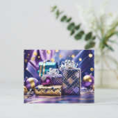 carte postale cadeaux de noël (Debout devant)