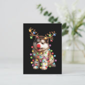 Carte Postale Cadeaux de Noël de chien de Malamute d'Alaska mign (Debout devant)
