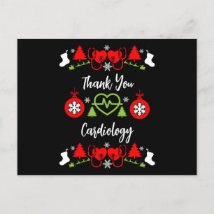 Carte Postale Cadeaux de Noël du personnel médical de cardiologi