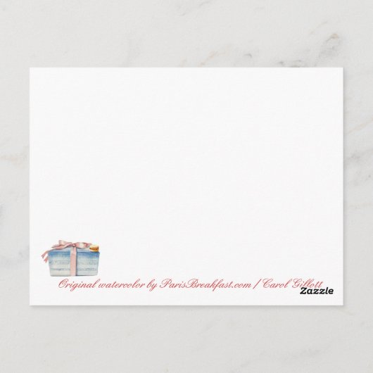 Carte Postale Cadeaux de Paris (Dos)