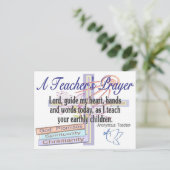 Carte Postale Cadeaux de prière de l'enseignant—Enseignant uniqu (Debout devant)