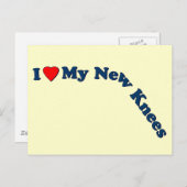 Carte Postale Cadeaux de remplacement de genou double | Bien se  (Devant / Derrière)