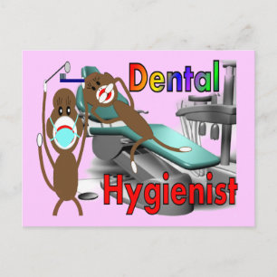 Carte Postale Cadeaux de singe de soc hygiéniste dentaire
