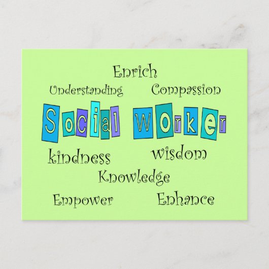 Carte Postale Cadeaux de travailleurs sociaux (Devant)