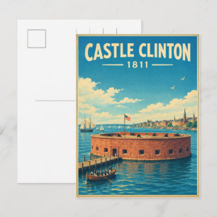 Carte Postale Cadeaux de voyage vintage Castle Clinton New York