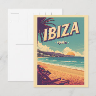 Carte Postale cadeaux de voyage vintage espagne IBIZA îles Baléa