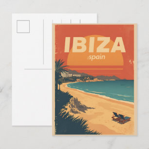Carte Postale Cadeaux de voyage vintage Espagne IBIZA îles Baléa