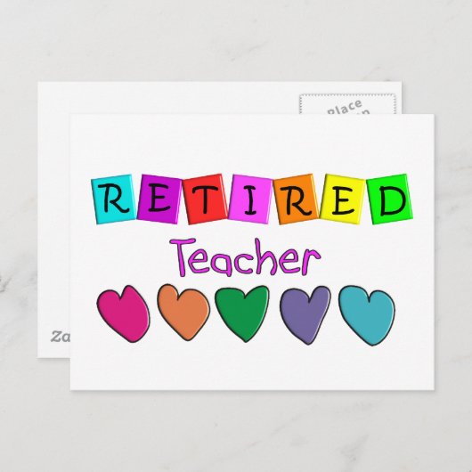 Carte Postale Cadeaux d'enseignant à la retraite (Devant / Derrière)