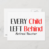 Carte Postale Cadeaux d'enseignant à la retraite (Devant / Derrière)